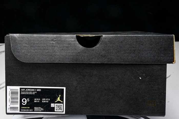 Air Jordan 1 Mid Black White Iron Grey   DQ8426-001