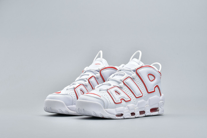 Air More Uptempo White Varsity Red Outline  921948-102