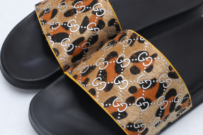 Gv*c slippers leopard print