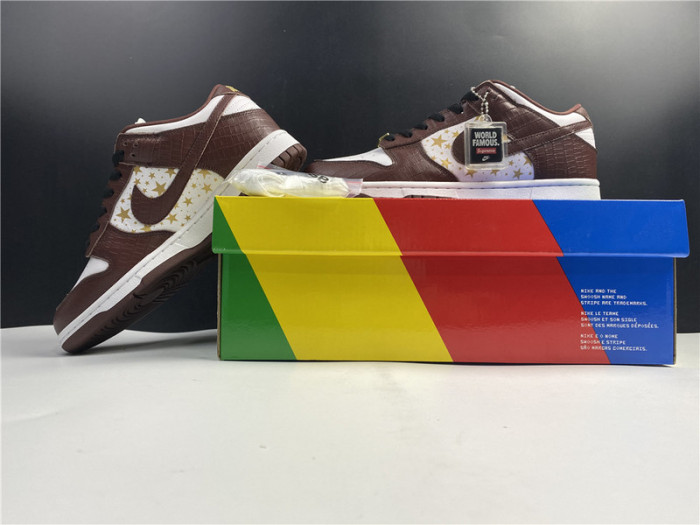 nike sb dunk low Svp*me stars barkroot brown (2021)  dh3228-103
